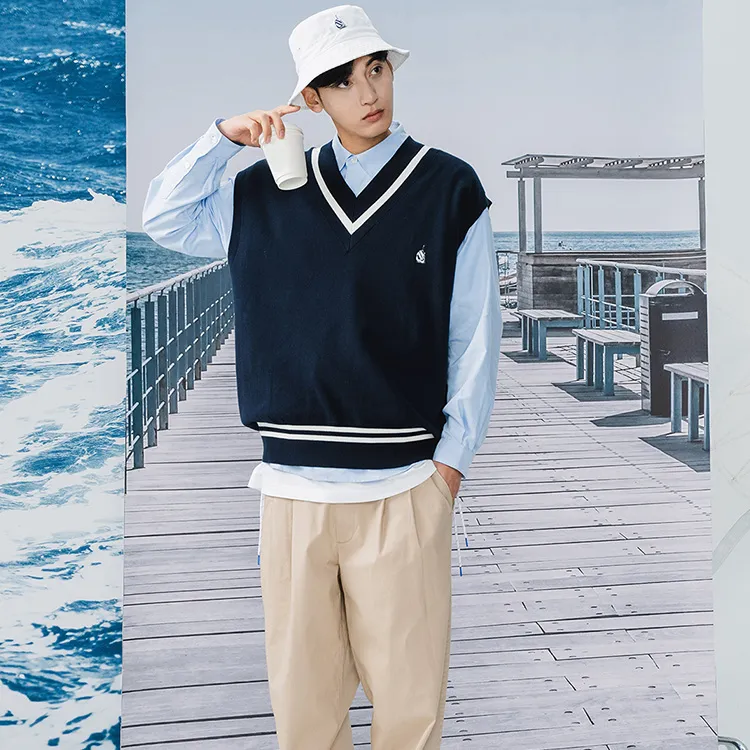 Nautica White Sail Nautica White Sail SS22 Vests Unisex Navy Blue-5