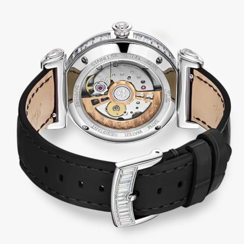 TIELBO Radiant Collection Mechanical Movement Watch Men's Watches White Dial T822-1-4