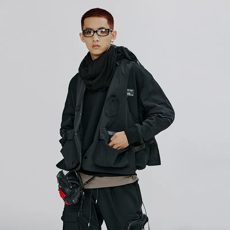 FLOAT Loose Fit Vest Unisex Black-4