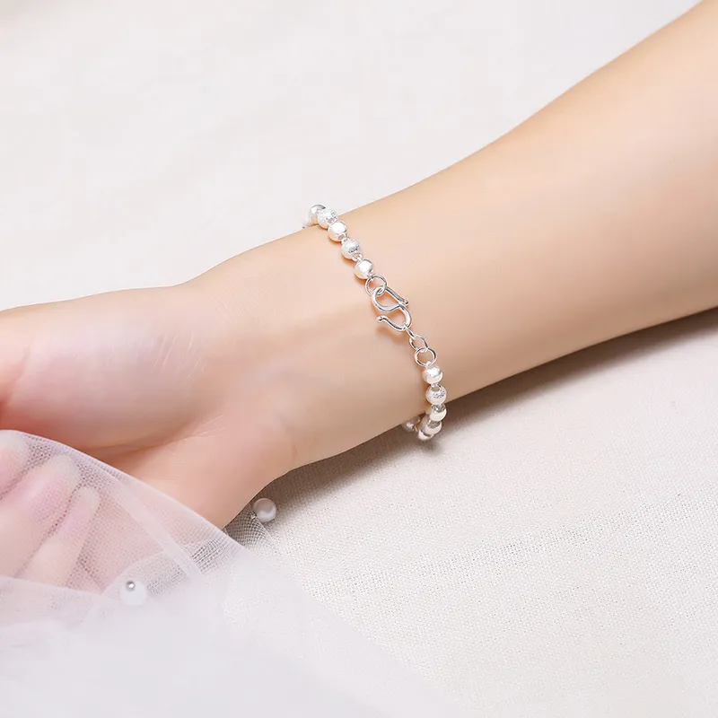 LIANDUO S990 Sterling Silver Bracelets Women's-7