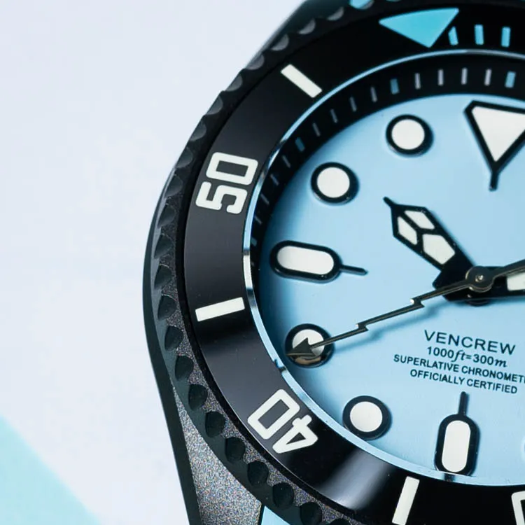 VENCREW Carolina Automatic Mechanical Movement Watch Unisex Blue Dial VENCREW-ZTK8-2