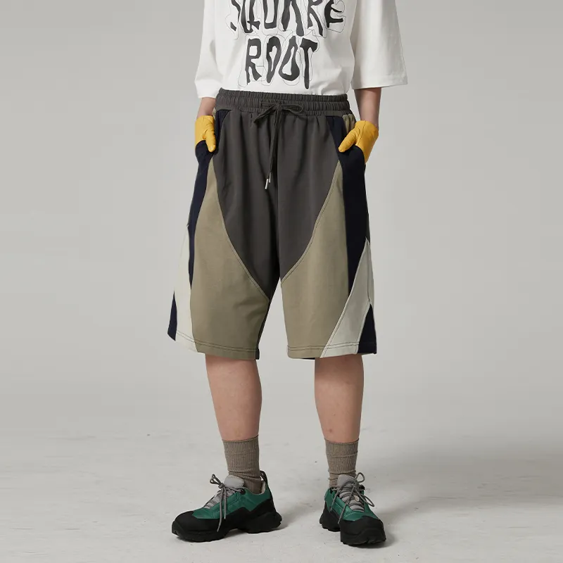 A SQUARE ROOT Casual Shorts Unisex Khaki-2