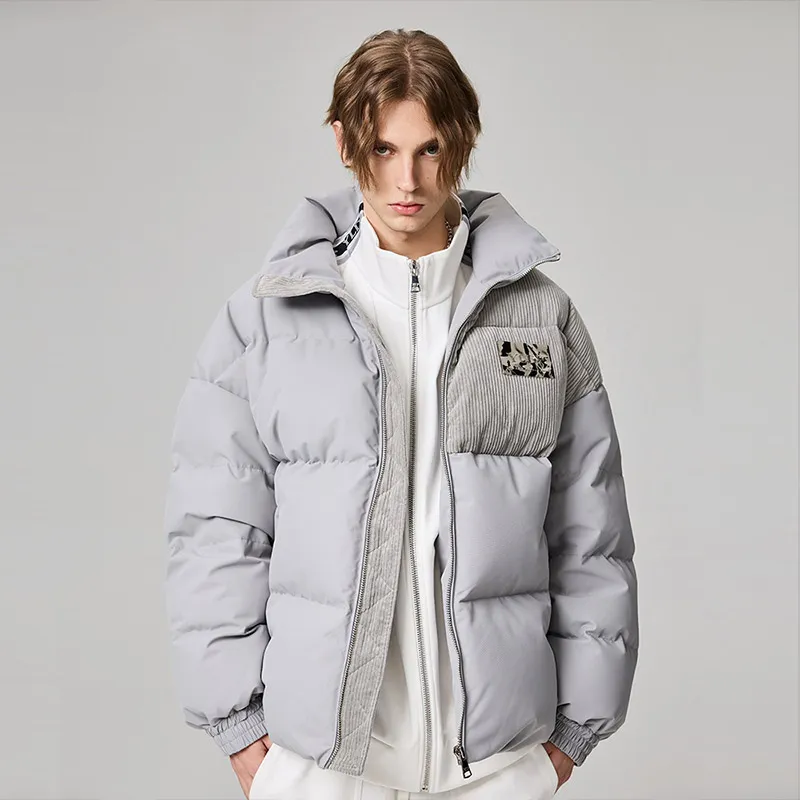 YLDP Down Jackets Unisex Light Gray-4