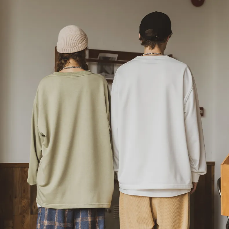 WAYNEXZAVIER Crew Neck Loose Fit Sweatshirt Unisex-17