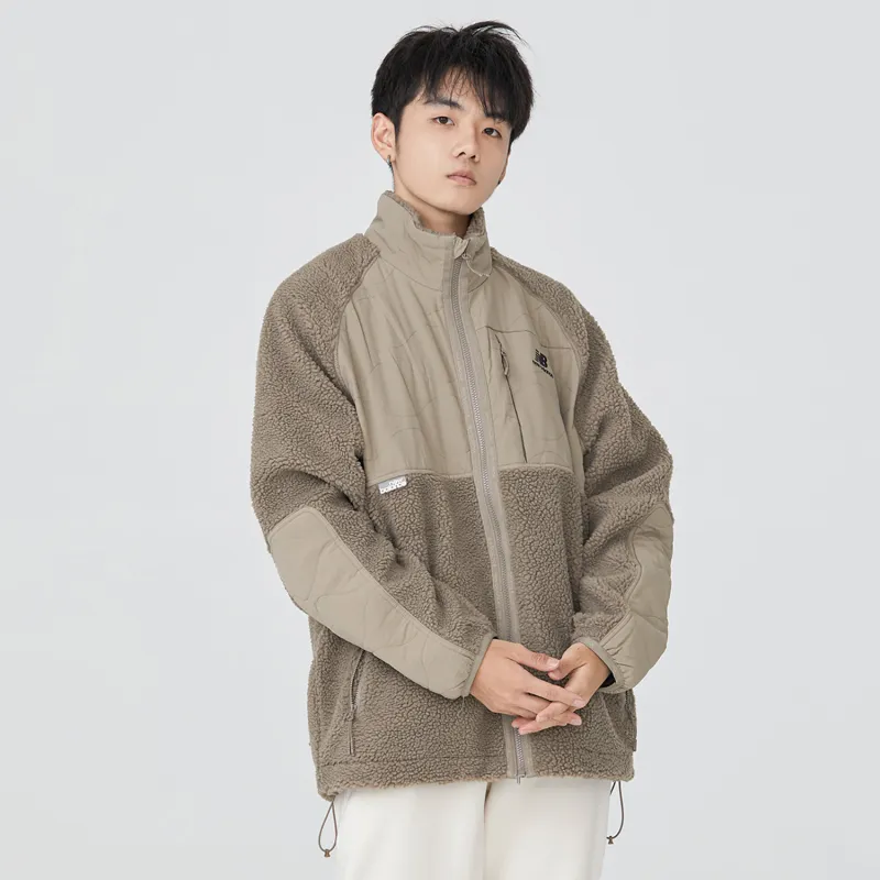 New Balance Velvet Jackets Men Brown-4