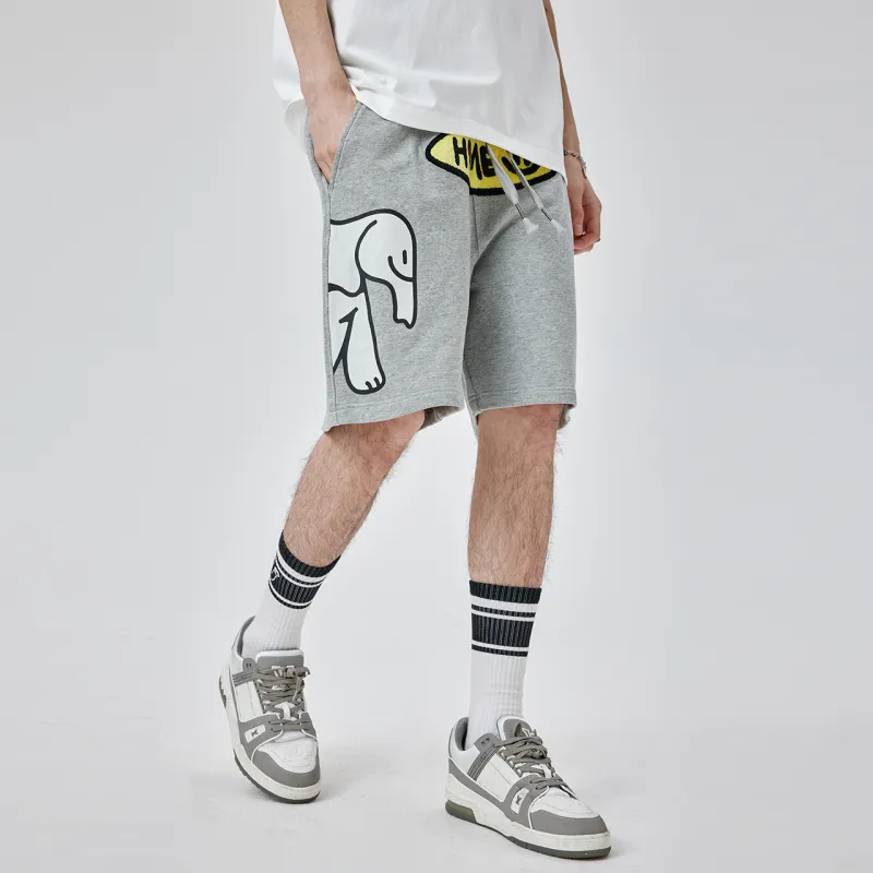 Agaho X Guuka X AGAHO Casual Shorts Unisex Heather Gray-6