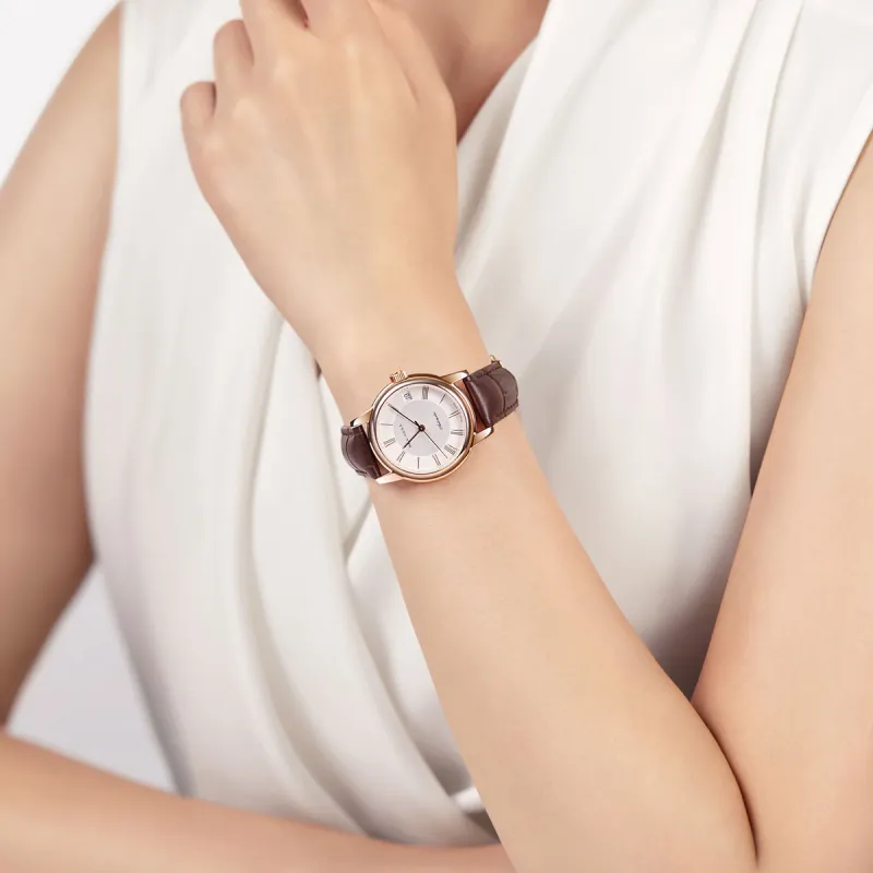 Sea Gull Automatic Mechanical Movement Genuine Leather Strap Watch Unisex White Dial-5