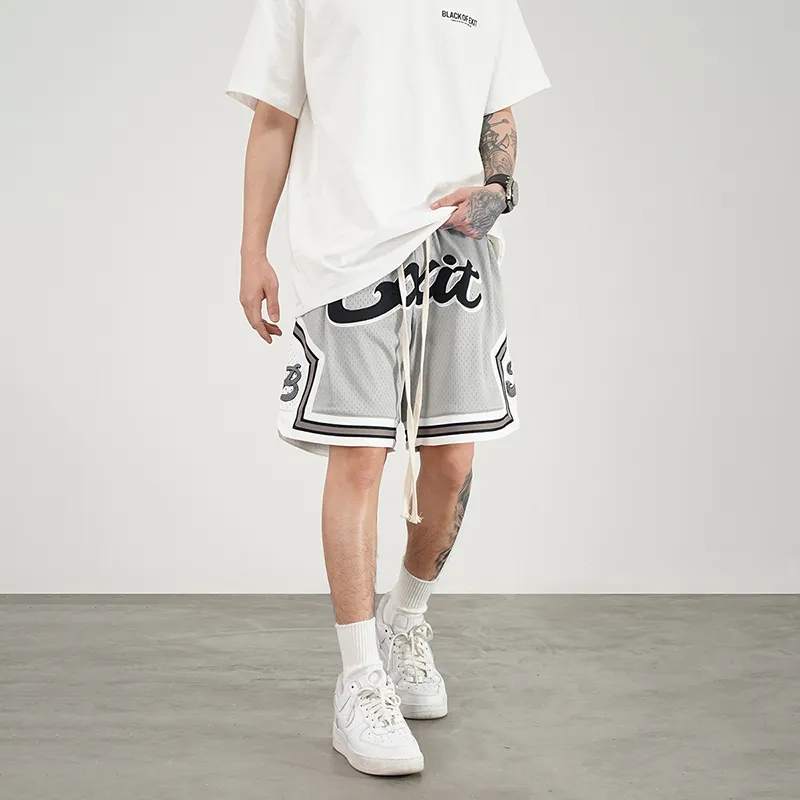 BLACK OF EXIT Basketball Shorts Unisex-5
