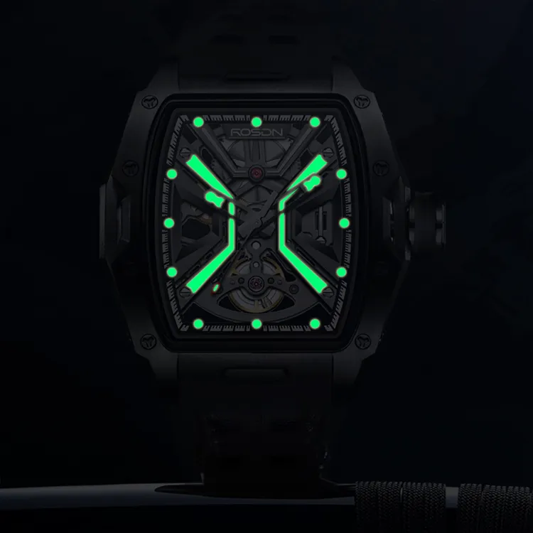 ROSDN Climber's Phantom Collection Automatic Mechanical Movement Watch Men's Watches Black Dial G2710-18