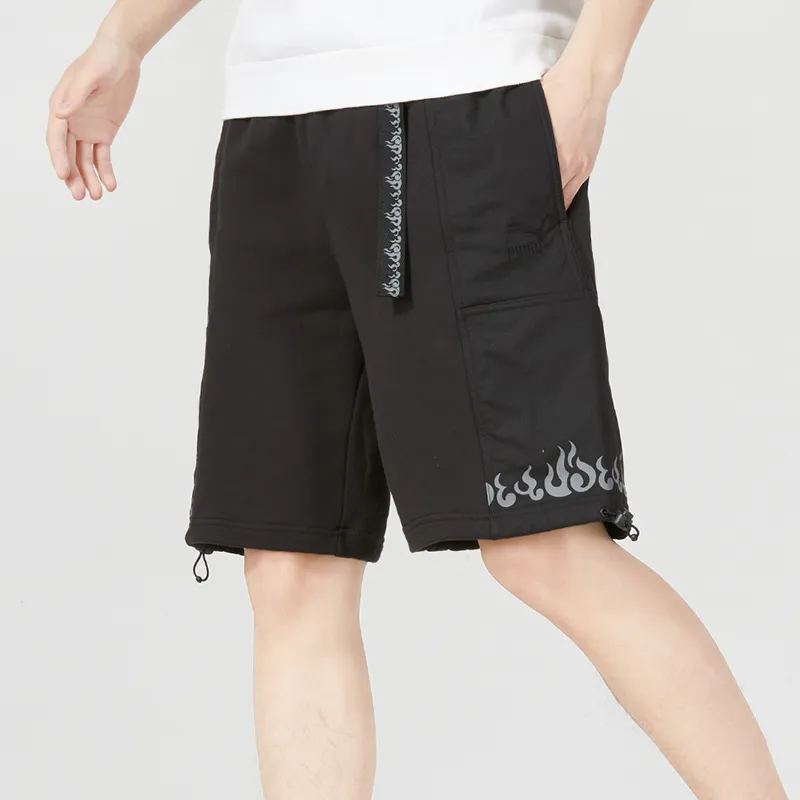 PUMA Humming 3,SS23 Chinese Culture Tribute Series Casual Shorts Men Black-4