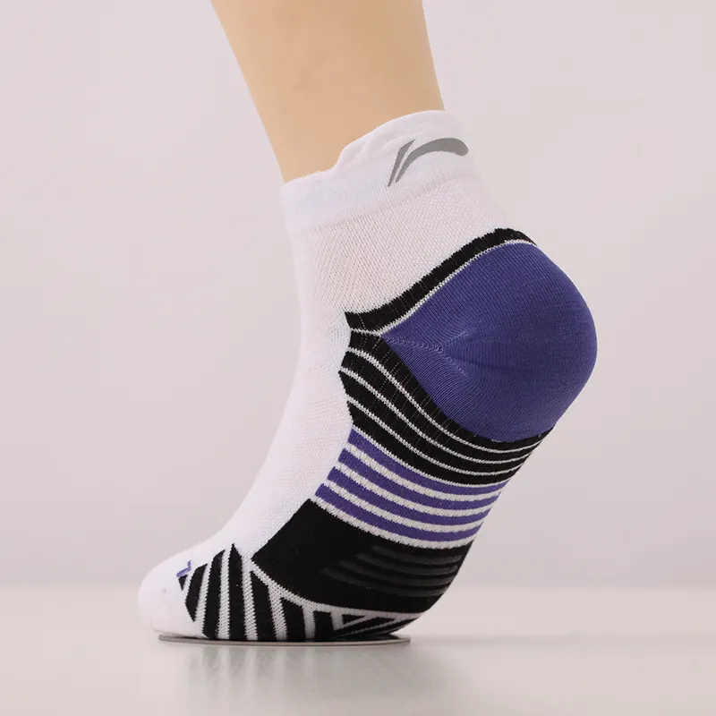 LiNing Ankle Socks Unisex 1 Pack White/Floral Blue Purple-8