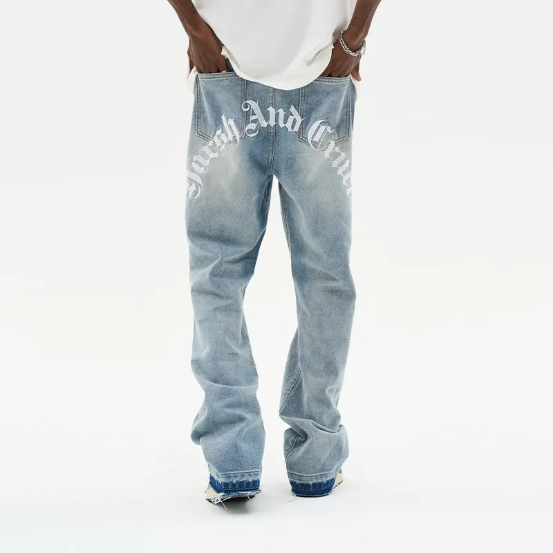 HARSH AND CRUEL Flared Pants Jeans Unisex-2