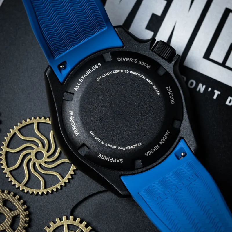 VENCREW Radar [Klein Blue] Automatic Mechanical Movement Watch Unisex Black Dial-5