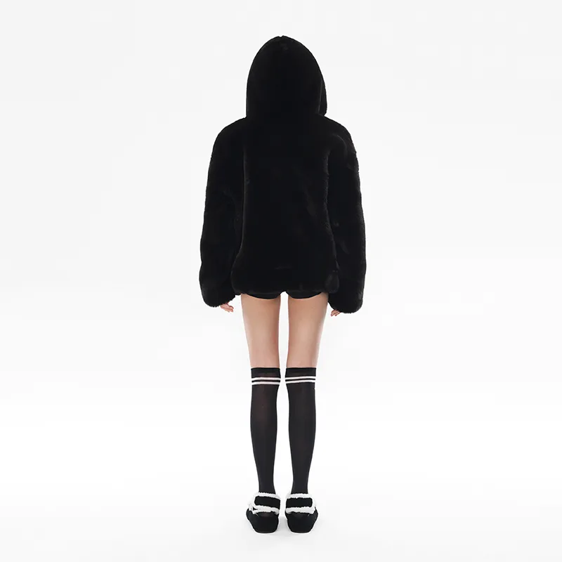 SMFK SMFK X Wonderland Cropped Coats Women's Midnight Black-2