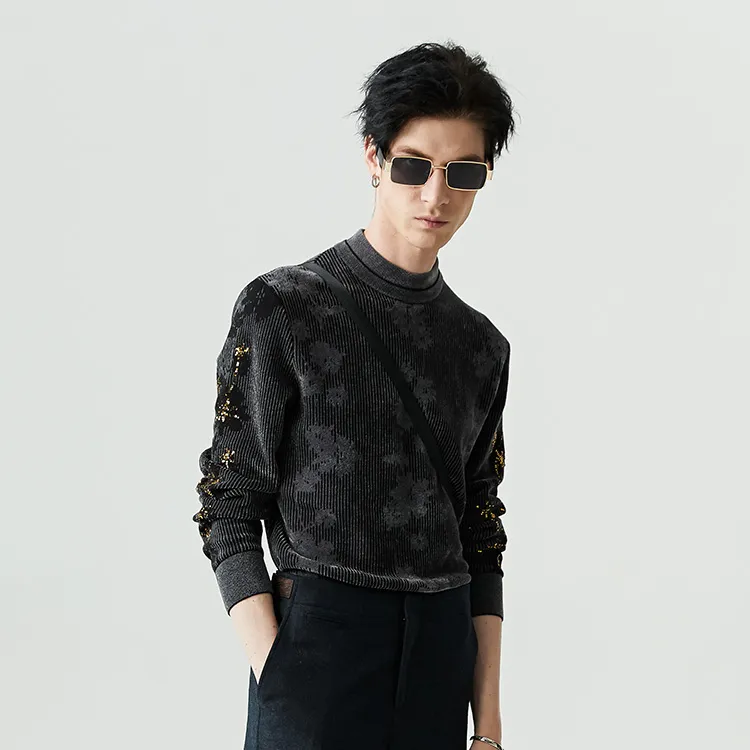 DAVID NAMAN Sweaters Men Gray-4