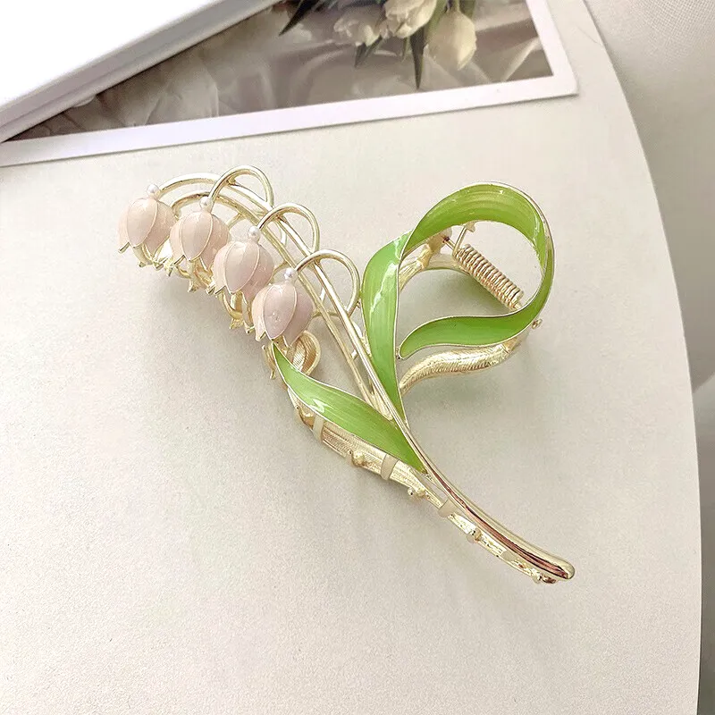 SENDME Hair Clips Women's Korean Gentle Style Hair Clip Three Piece Set-4