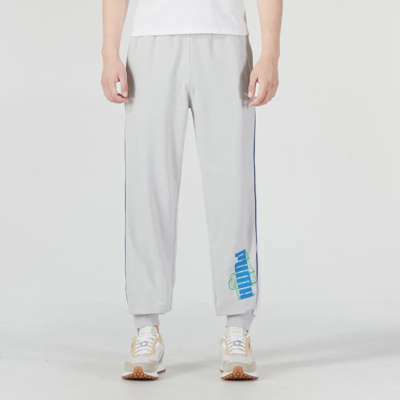 PUMA Knitted Sweatpants Men's Light Gray-2