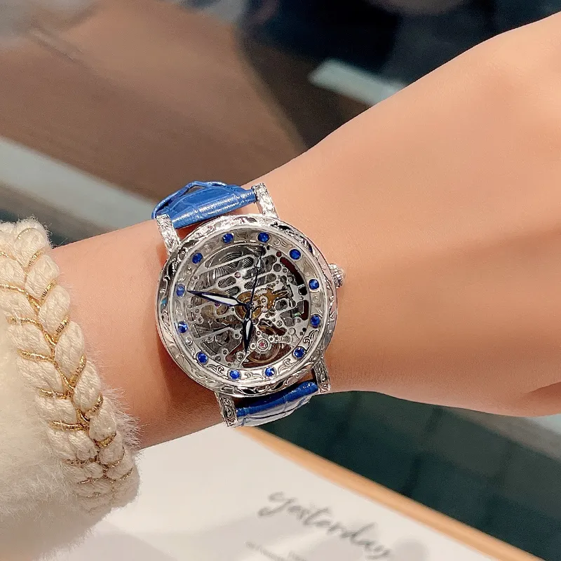 VRQ Faith Series Automatic Mechanical Movement Watch Women's Watch Cut-Out Dial-3