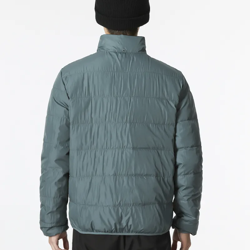 Timberland Solid Color Stand Collar Down Jacket Men's Asphalt Gray-4