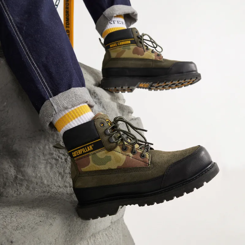 CAT Outdoor Boots Unisex Camouflage Black Green-6
