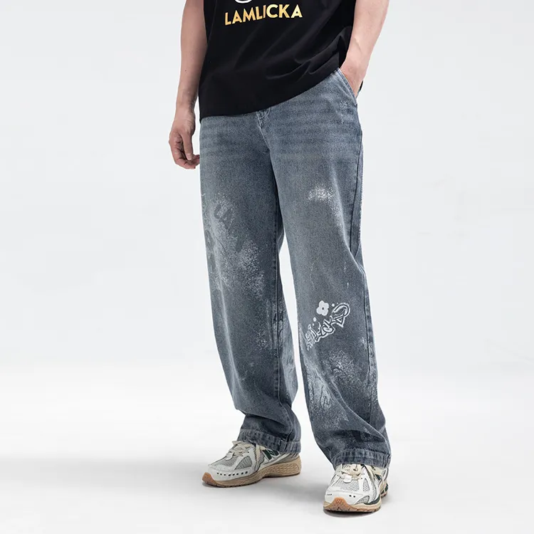 LAMLICKA Jeans Unisex Blue-5