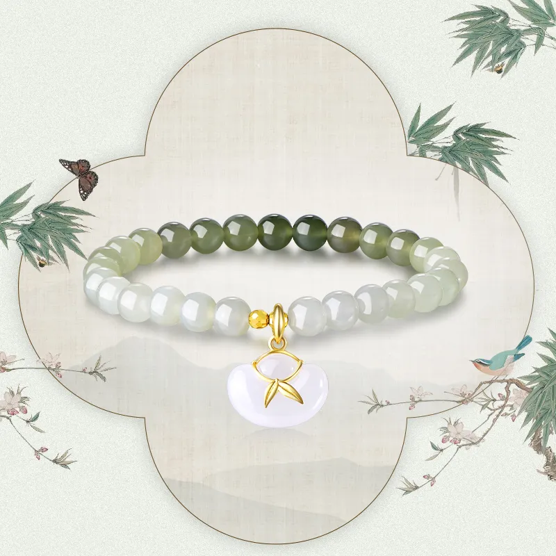 LOVING Hetian Jade Bracelets White Jade/Pale Greenish White Jade Women's-3