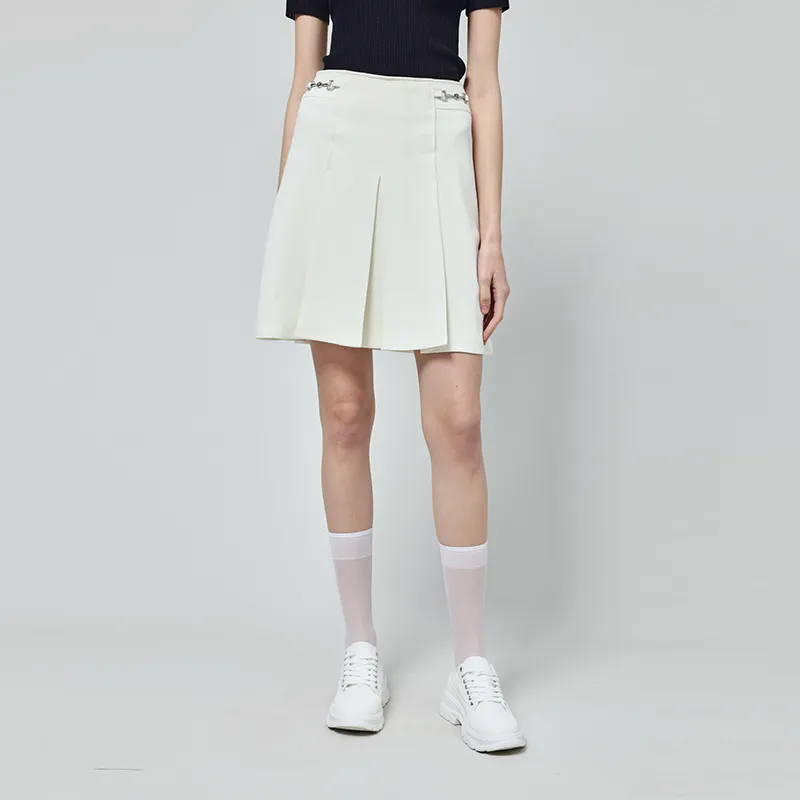 RARE Casual Long Skirts Women's White-4