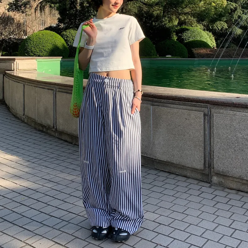 MeiHaoStore Casual Pants Women's Black/White-2