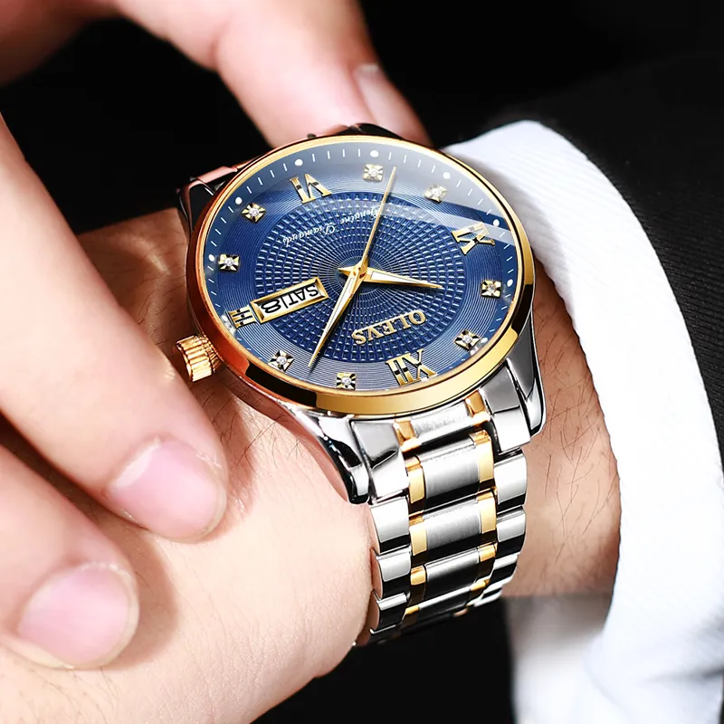 OLEVS Mechanical Movement Watch Men's Watches White Dial-4