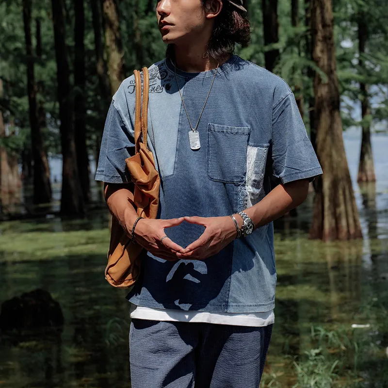 TEKABLU T Shirt Unisex Denim Blue-2