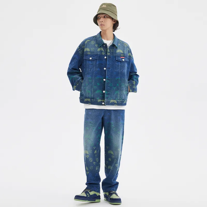 SPRAYGROUND Denim Jackets Unisex Denim Blue-4