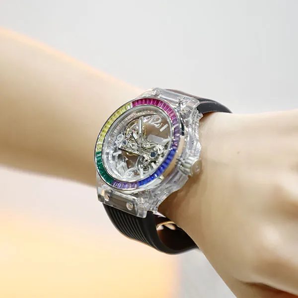 HANBORO Colorful Series Automatic Mechanical Movement Watch Women's Watch Cut Out Dial HBR986 HC-1
