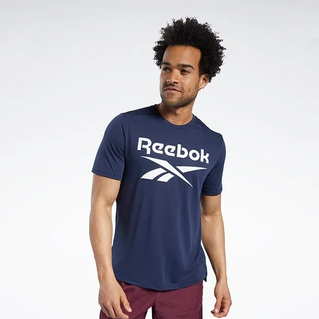 Reebok T Shirts Men Navy Blue-3
