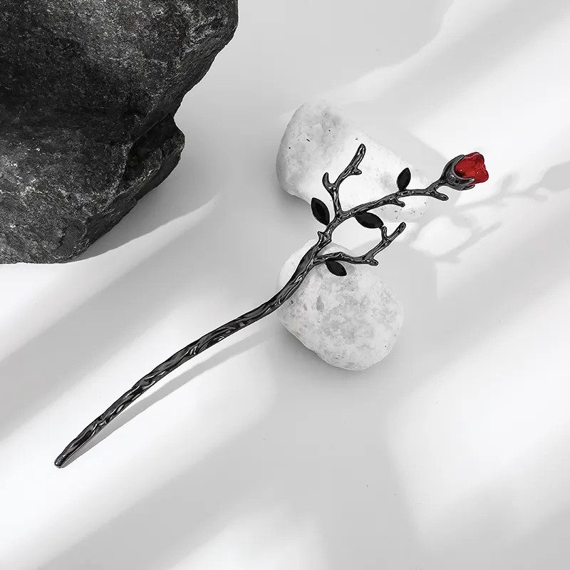QIMEILA Alloy Hairpins Women's Gunmetal Black-7