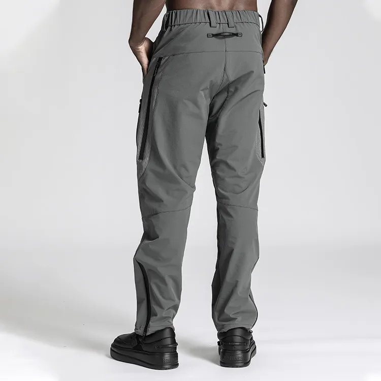 NORVINCY Western Outdoor Trendy Solid Color Cargo Pants Unisex-13