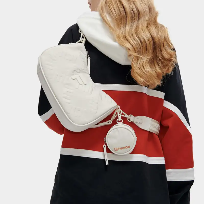 FILA FUSION Polyurethane Crossbody Bag Regular Women's White-3