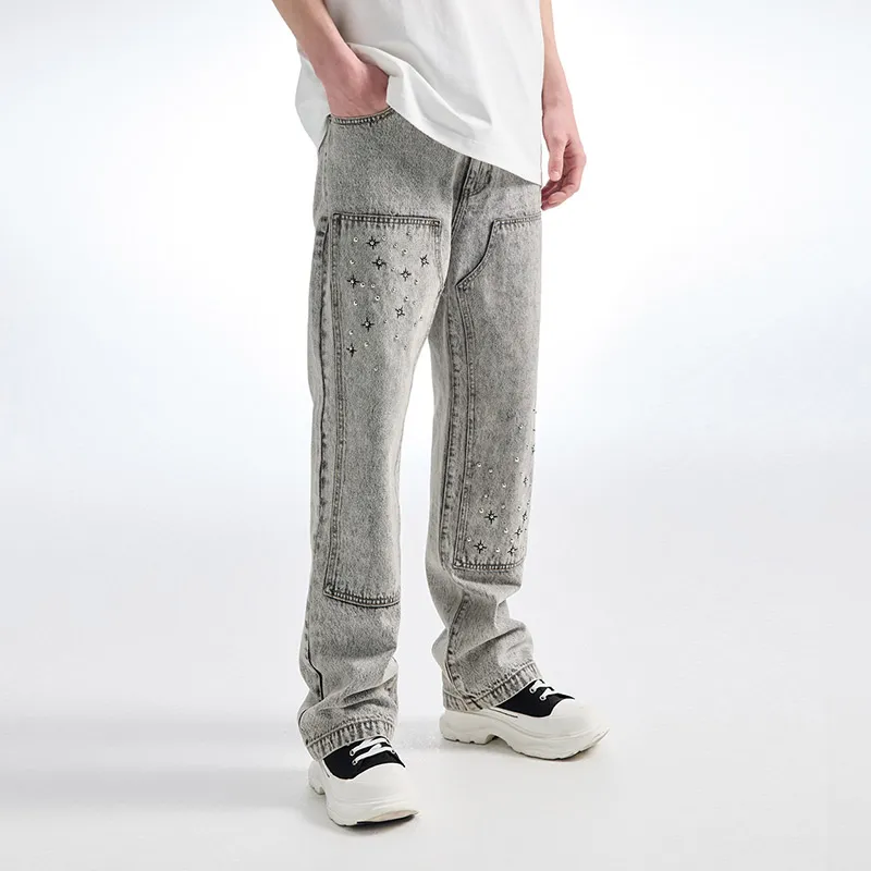 YLDP Jeans Unisex Gray-3