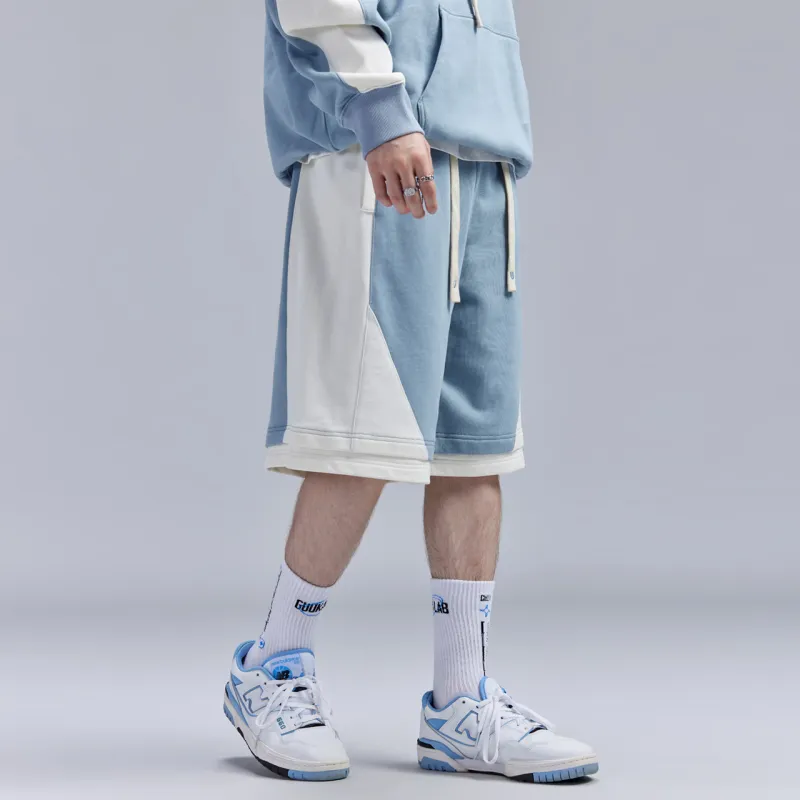 Guuka Casual Shorts Men Light Blue-6