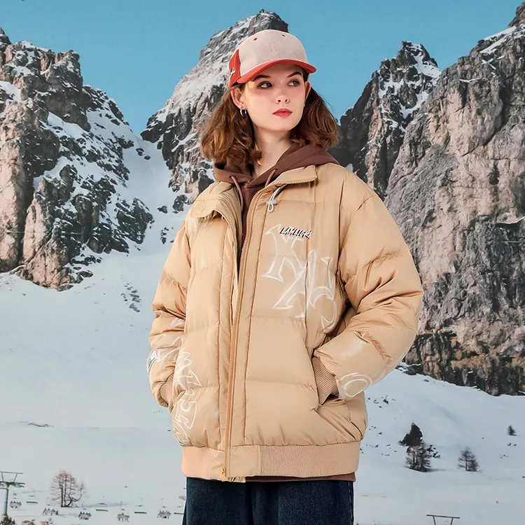 LAMLICKA Puffer Jackets Unisex Khaki-5