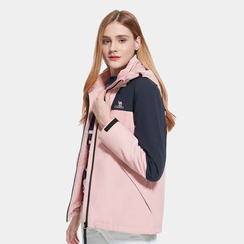 CAMEL All weather Waterproof, Windproof, Breathable, And Thermal Windbreaker Jacket Women's-5