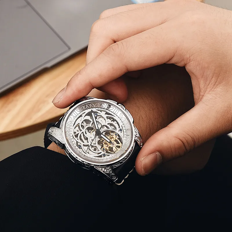 VRQ Future Series Automatic Mechanical Movement Watch Men's Watches Cut Out Dial-3