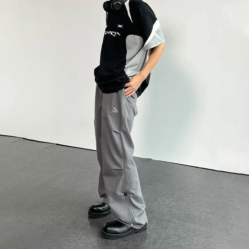 ROARINGWILD ARCH Casual Pants Unisex Gray-3