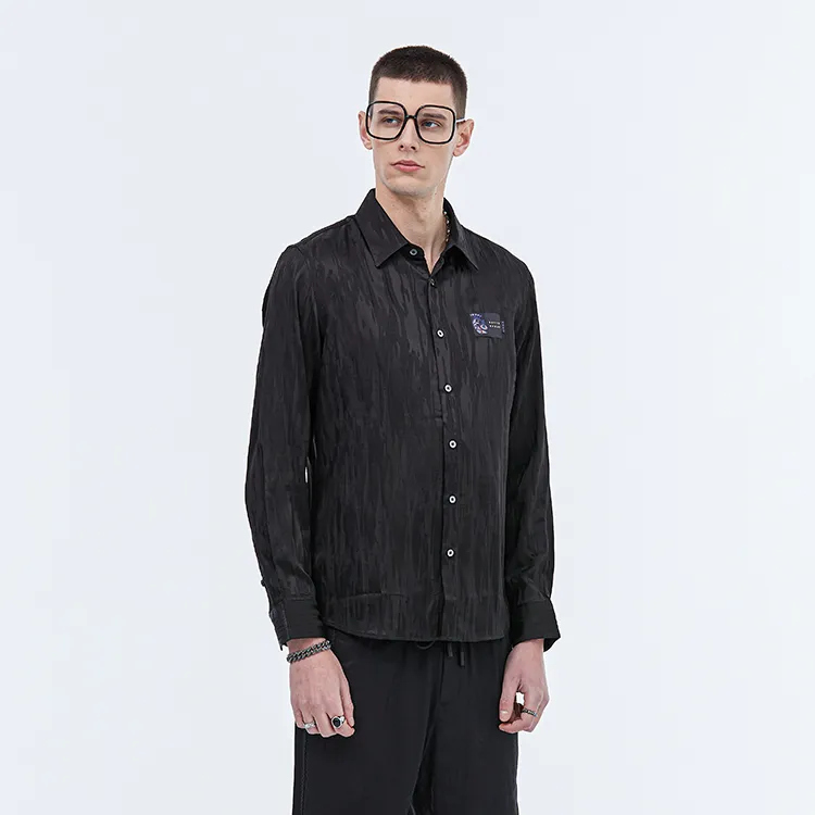 DAVID NAMAN Shirts Men Black-6