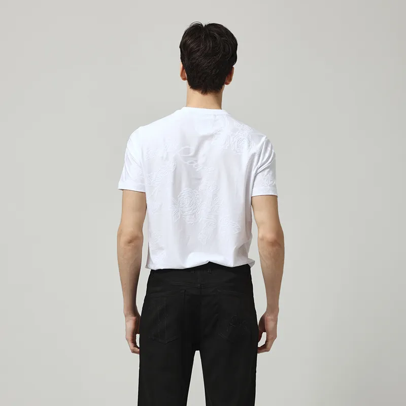 RARE Short Sleeved T Shirts Men's White-3