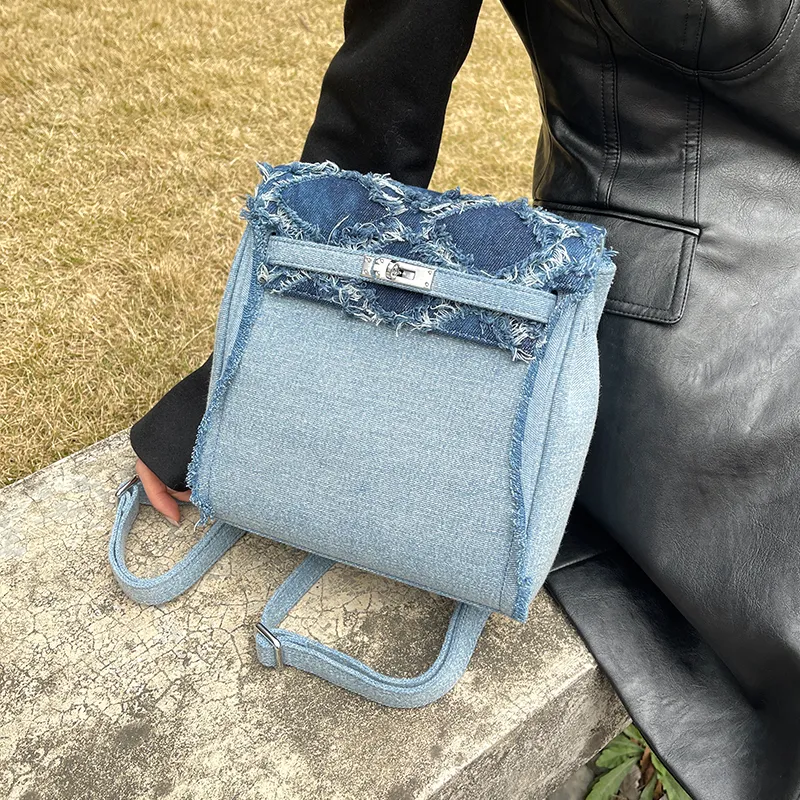 Margin Goods Canvas Backpack Unisex Blue-3