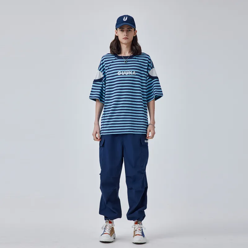 Guuka Cargo Pants Men Dark Blue-2