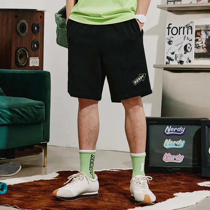 NERDY Loose Fit Shorts Unisex Black-3