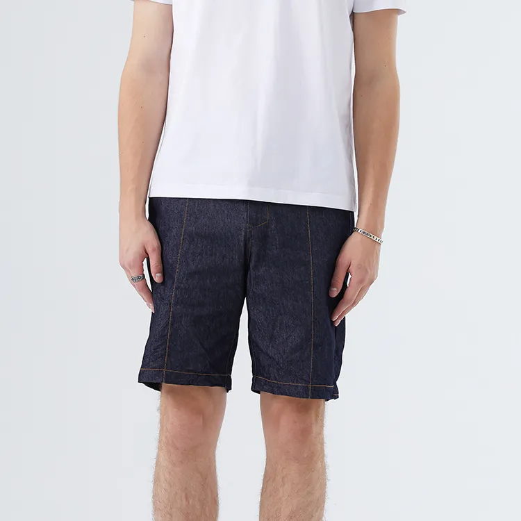 DAVID NAMAN Denim Shorts Men Navy Blue-5