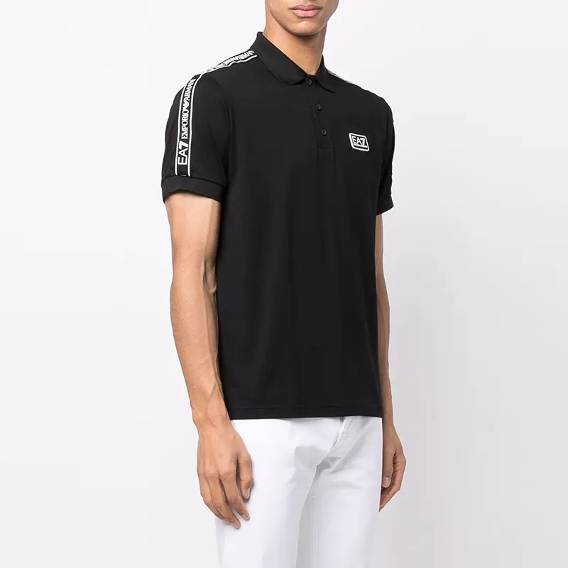EMPORIO ARMANI EA7 SS22 Polo Shirt Men's Black-3