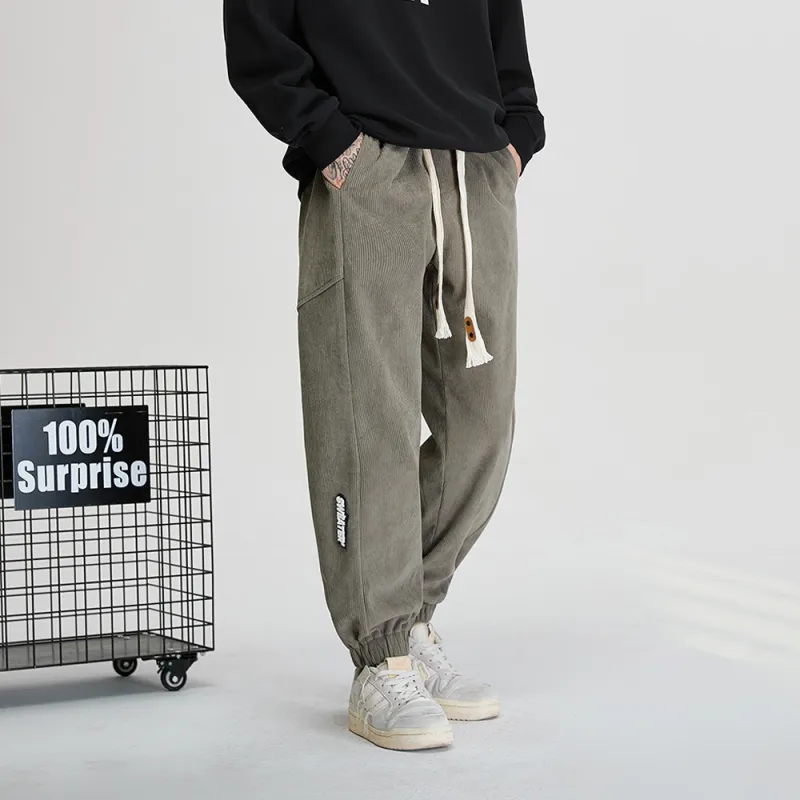 JASONWOOD Autumn And Winter Season Knitted Sports Pants Trendy Thickened Casual Pants Unisex-12